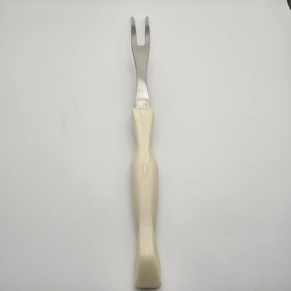 Cutco 1727 JF Turning Fork Pearl White Handle Stainless Steel Made in USA
